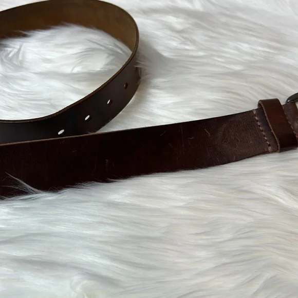 Men’s American Eagle Brown Leather Belt Size 32-34 - Picture 8 of 9